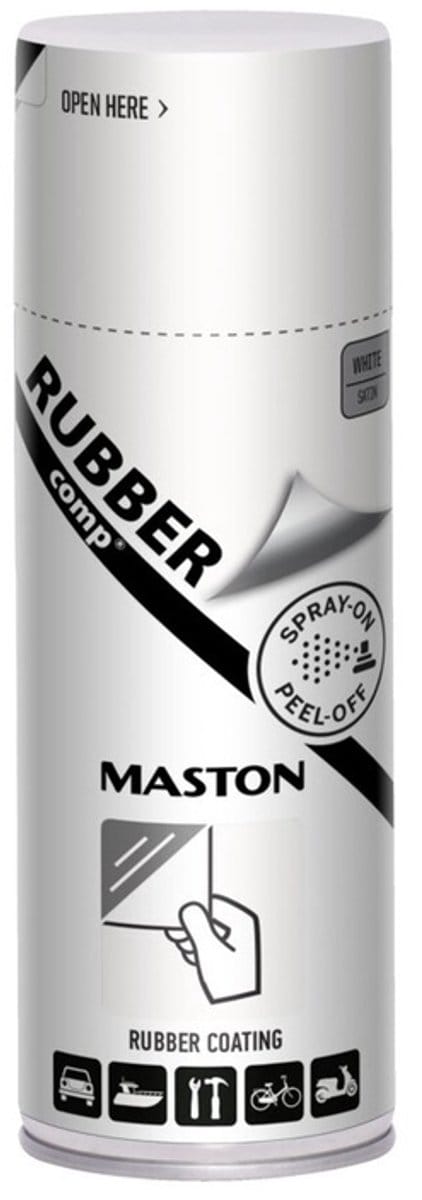 Maston Rubbercomp spray - Zijdeglans - Wit - rubber coating - 400 ml - spuitbus verf