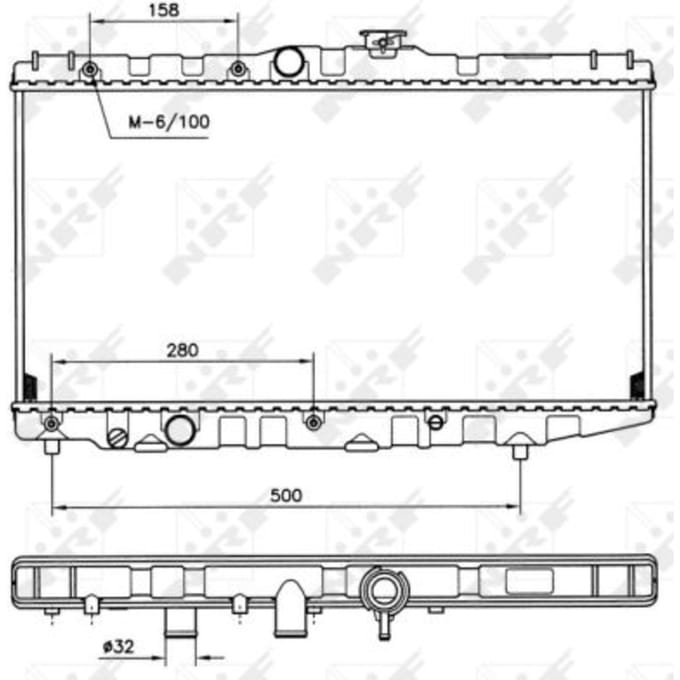 Radiator, motorkoeling NRF 507581
