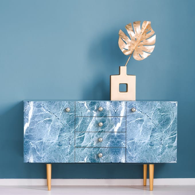 Luz marmeren meubelsticker, 40 x 60 cm