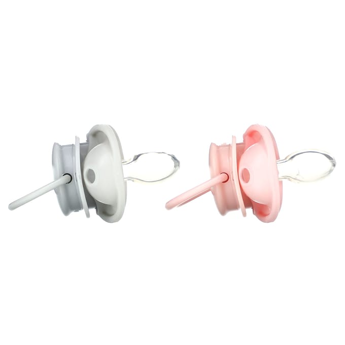 Keep-It-Kleen Speen, 0-36M, Roze & Grijs, 2 Spenen white