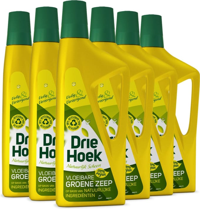 Driehoek Vloeibare Groene Zeep - 6 x 725 ml