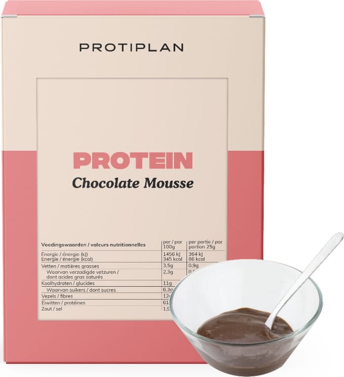 Protiplan - Chocolade Mousse - 7 x 25 g - Koolhydraatarm dessert - Dieet geschikt