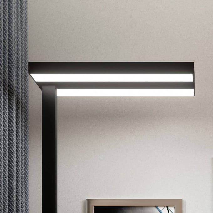 Arcchio LED vloerlamp Logan Basic, zwart, 7500 lm, dimbaar