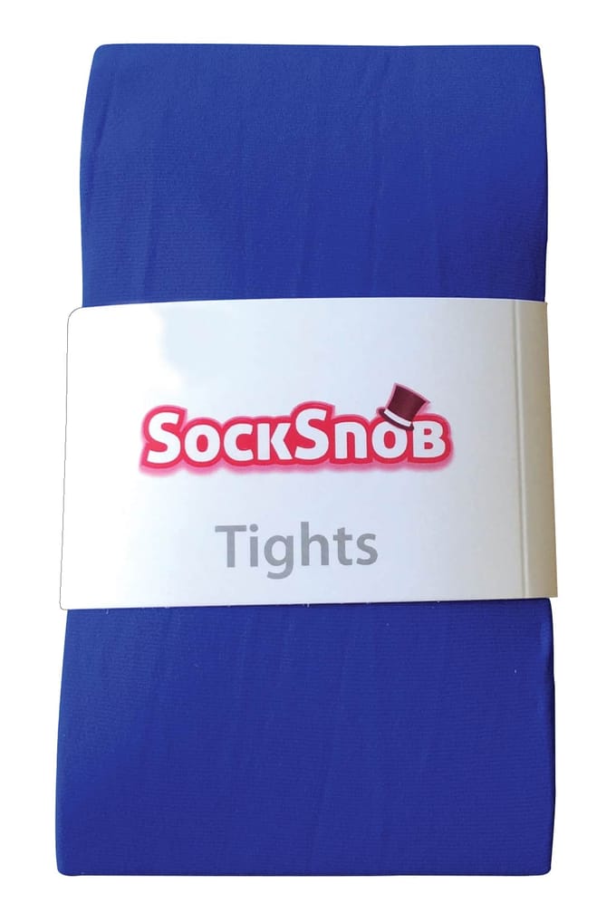 Dames 80 denier ondoorzichtige effen gekleurde panty's - Kobalt Blauw