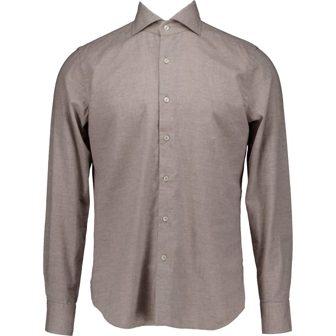 Xacus Washed Shirt Lange Mouw Overhemden Beige 721ml/91175