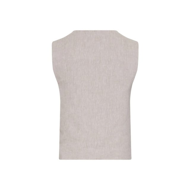 Bodywarmer van linnenmix met strookzakken model 'Viana Ginia'