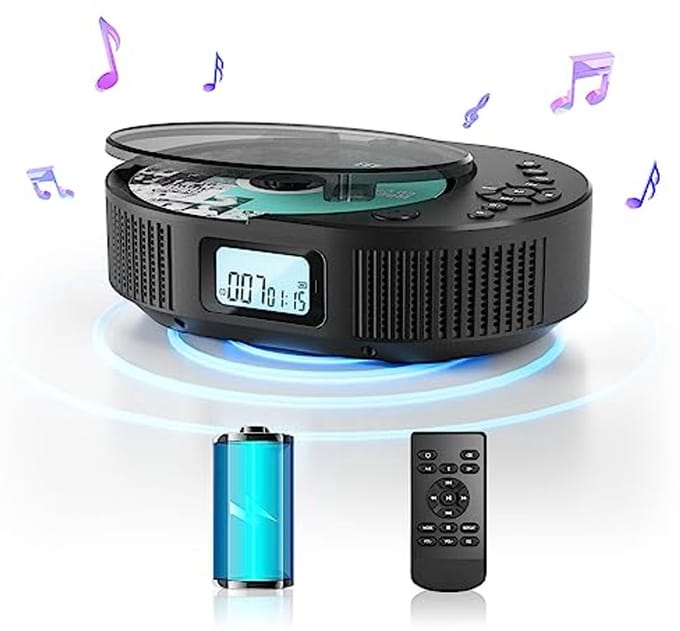 Draagbare CD Speler voor Kinderen met Bluetooth, Radio en Afstandsbediening