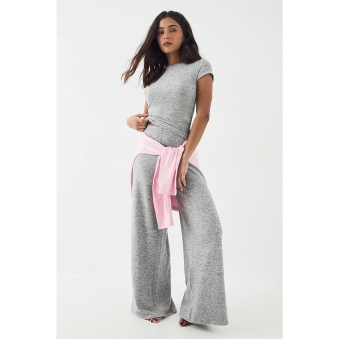 Dames DSGN Studio Lounge Rechte Pijp Broek | Ash Grey | Maat: 3XL