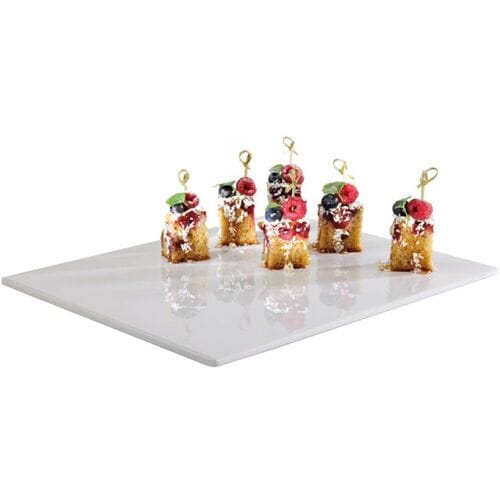 GGM Gastro (6 Stück) GN-Tablett 1/3 - ZERO - Melamin - Höhe: 15mm - Weiß