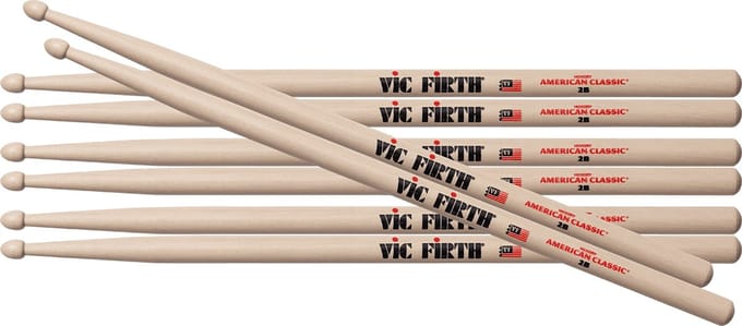 Vic Firth 2B promopack - Voordeelpack; 3 paar + 1 paar gratis!