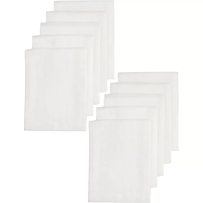 Meyco Baby Uni hydrofiele doeken - 10-pack - white - 70x70cm