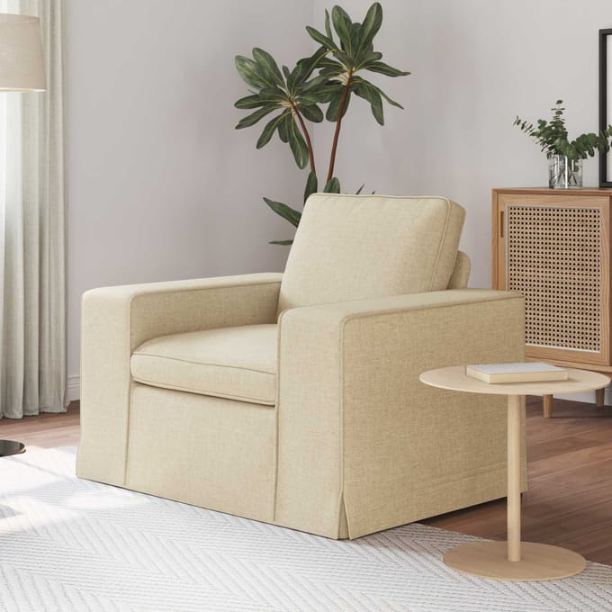 vidaXL - Bank - Crème - 103 - x - 80 - x - 82 - cm - Stof