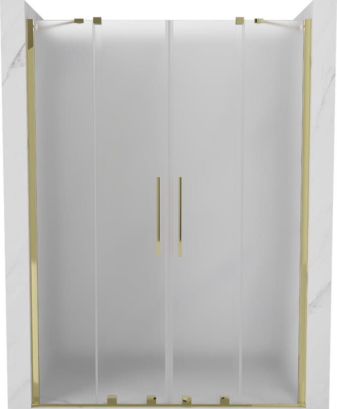 Mexen Velar Duo schuifdouchedeuren 160 , mat, goud - 871-160-000-32-50