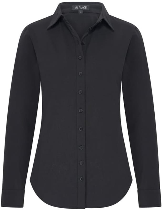 MI PIACE - Travel Blouse Uni 60840 Black - Maat : S