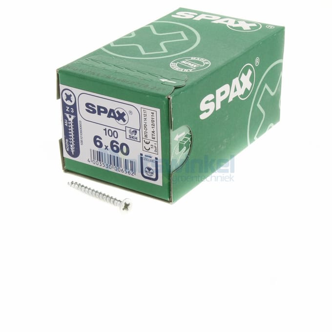 Spaanpl schr vz pk 6.0x60 poz (100) spax