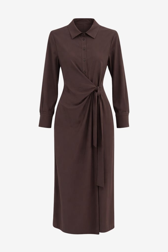 Trydi dress technical jersey | Chocolate - Chocolate / S