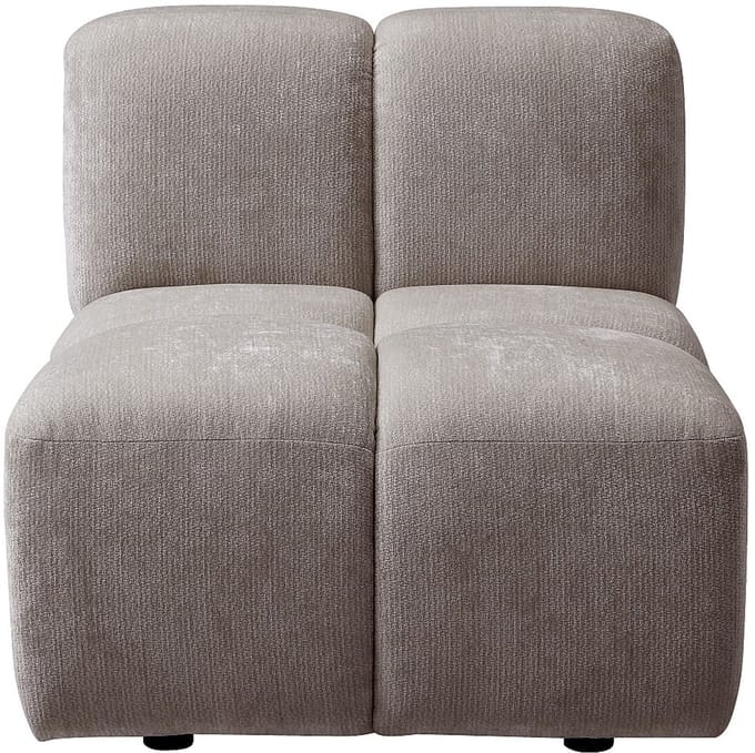 Vente-unique Fauteuil in getextureerde taupe stof CARLIVI
