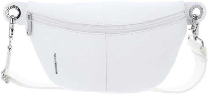 MANDARINA DUCK Leren gordeltas schoudertas Mellow Leather Bum Bag Blanc wit