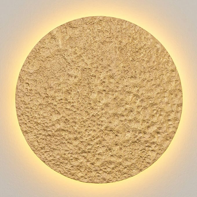 Holländer LED wandlamp Meteor, Ø 55 cm, goud