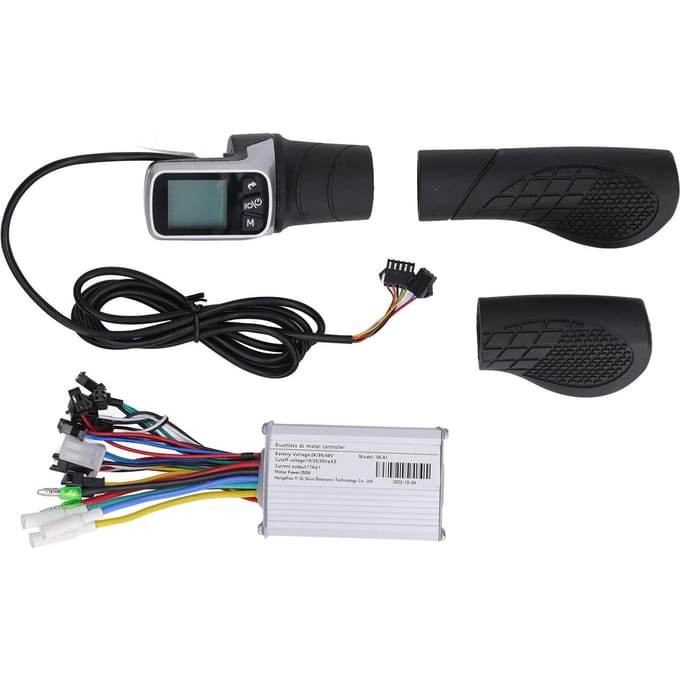 Kit de conversion pour scooter électrique, poignées demi-et complètes, contrôleur et compteur LCD pour scooter électrique black