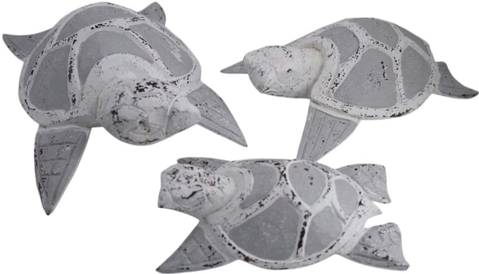 Set 3 schildpadden grijs/wit Gea
