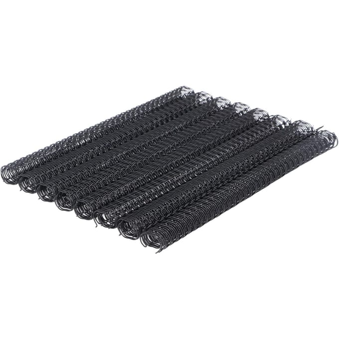 100 PCS Dos de reliure fil double boucle 9/16 Pouce 34 Boucles 3:1 Pas Capacité 120 Feuilles A4 Spirale black