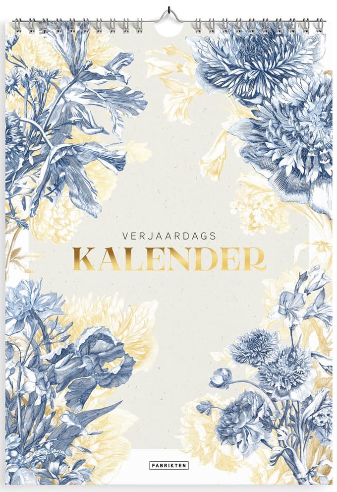 Fabrikten Verjaardagskalender Delfts - A4 - Delfts blauw