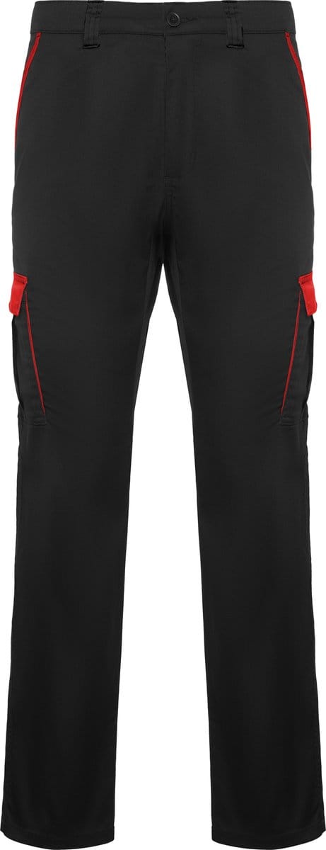 Werkbroek Trooper Zwart / Rood merk Roly maat 54