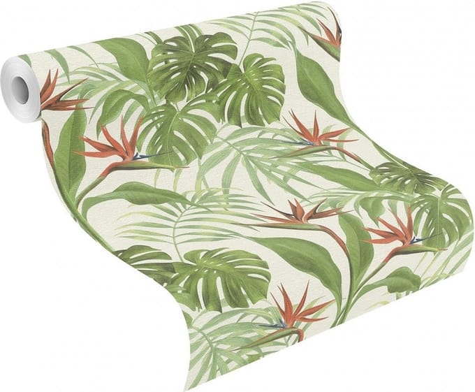 tropische planten vlies behang Rasch Mandalay