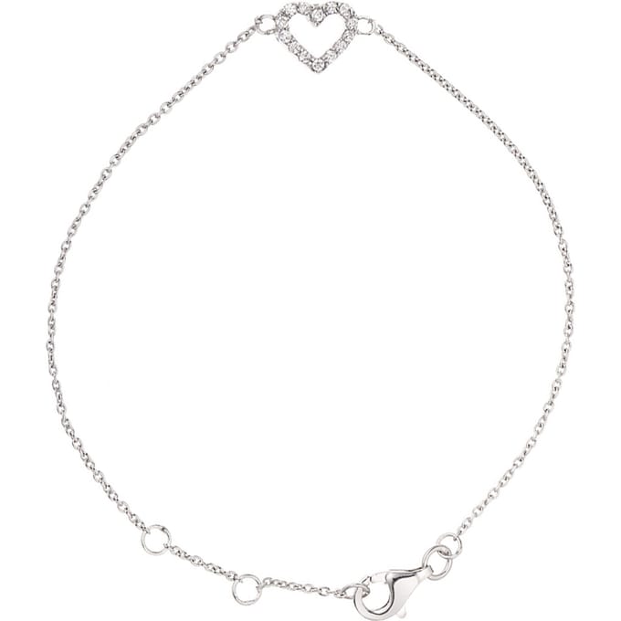 Hart armband zirkoniumoxides sieraden zilver 925 verstelbaar