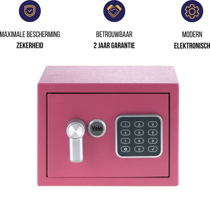 Yale - Elektronische Kluis - Mini - Roze - Standard Protection - DB2