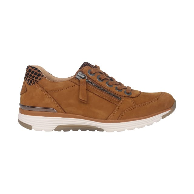 Gabor rollingsoft sensitive 76.973.32 - dames rollende wandelsneaker - Bruin - maat 42 (EU) 8 (UK)