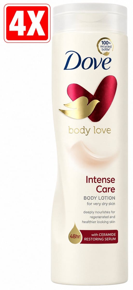 4 x Dove Intensive Nourishment Women - 400 ml - Bodylotion