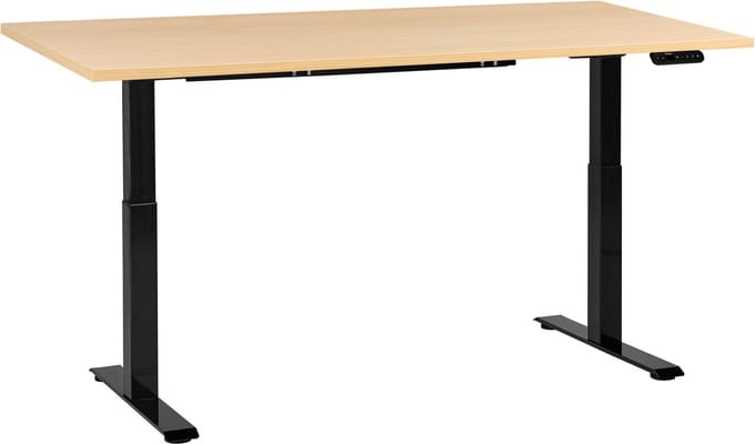 DESTINES - Elektr bureau - Zwart/Lichtbruin - 180 x 72 cm - Vezelplaat