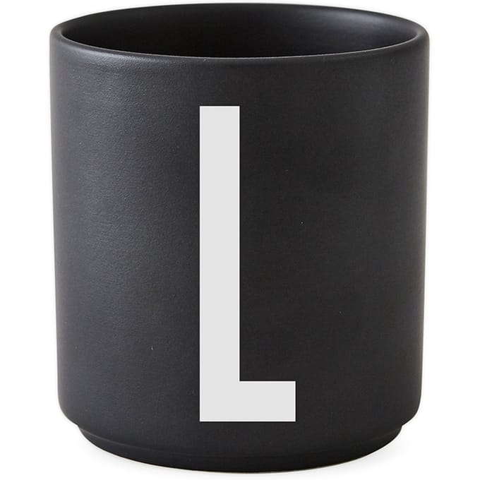 DESIGN LETTERS - Personal beker porselein  - zwart - L