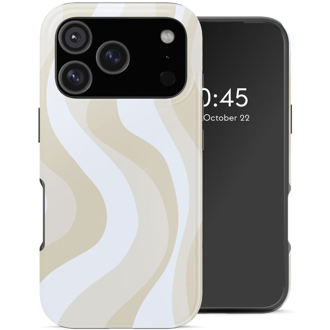 Selencia Hoesje - Geschikt voor Apple iPhone 18 Pro Max / 17 Pro Max - Backcover - Desert Waves Beige