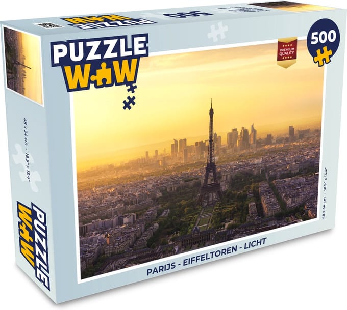 Puzzel Parijs - Eiffeltoren - Licht - Legpuzzel - Puzzel 500 stukjes