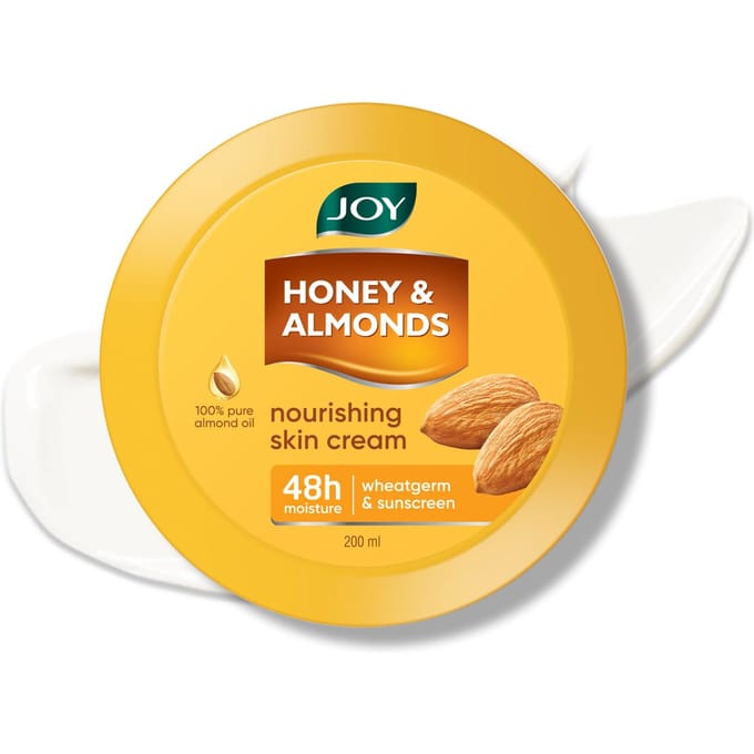 Joy Miel & Amandes Hydratant Nourrissant Profond Pack 200ml pour Hydratation & Éclat Visage Mains Corps orange