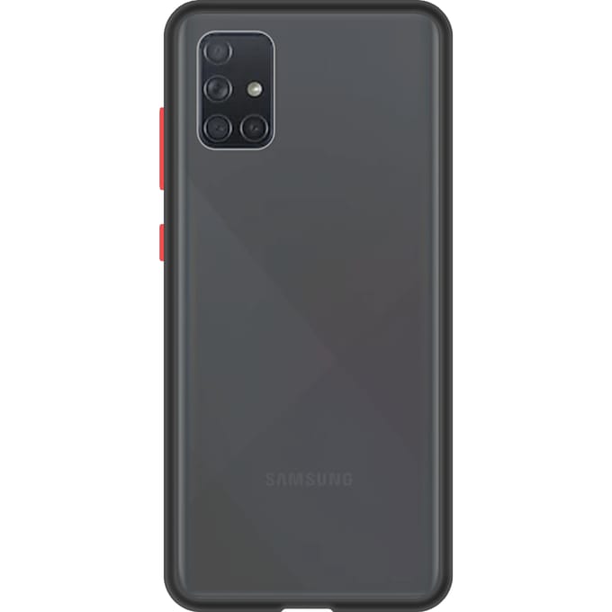 Samsung Galaxy A71 Back Cover - Zwart/Transparant