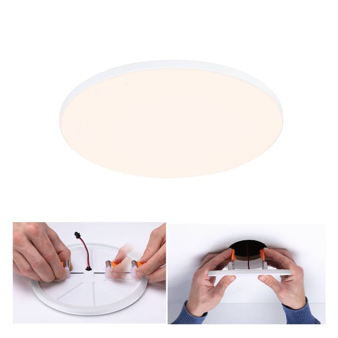 VariFit LED-inbouwpaneel Veluna Edge IP44 rond 200 mm 17W 1500lm 3000K Wit dimbaar