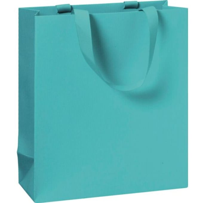 Stewo geschenktasje one colour turquoise, formaat 18 x 8 x 21 cm