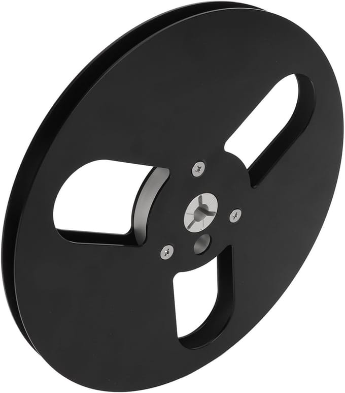 Lege Haspel - Opname Haspel - Transparante Geluidskwaliteit - Aluminiumlegering Constructie - 7 inch Diameter - Zwart