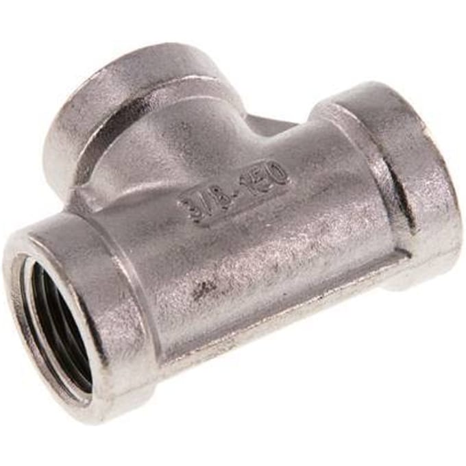 3/8'' NPT RVS T-stuk 16 Bar