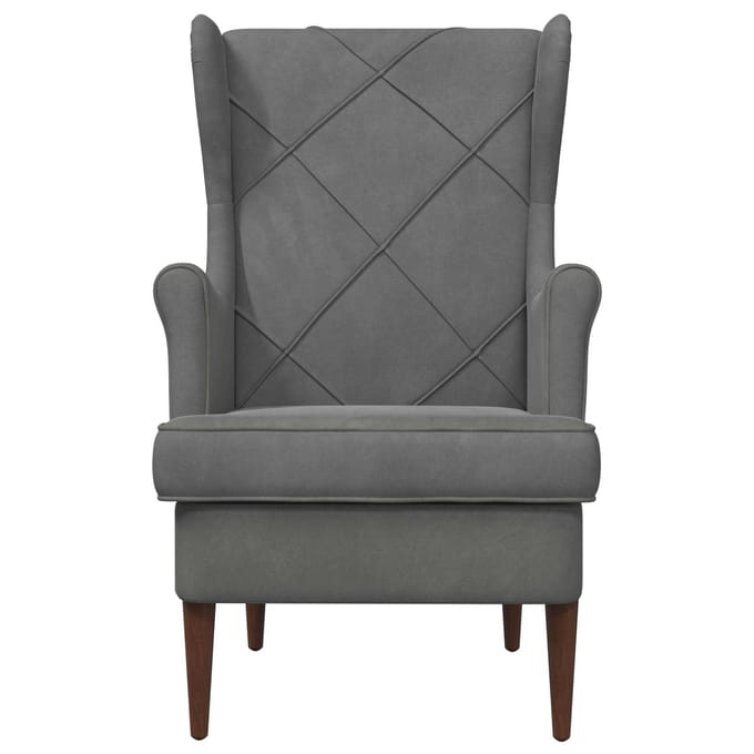 vidaXL - Fauteuil - Donkergrijs - Fluweel