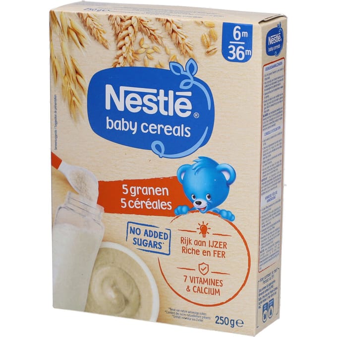 Nestlé Baby Cereals 5 Granen Baby 6+ 250g