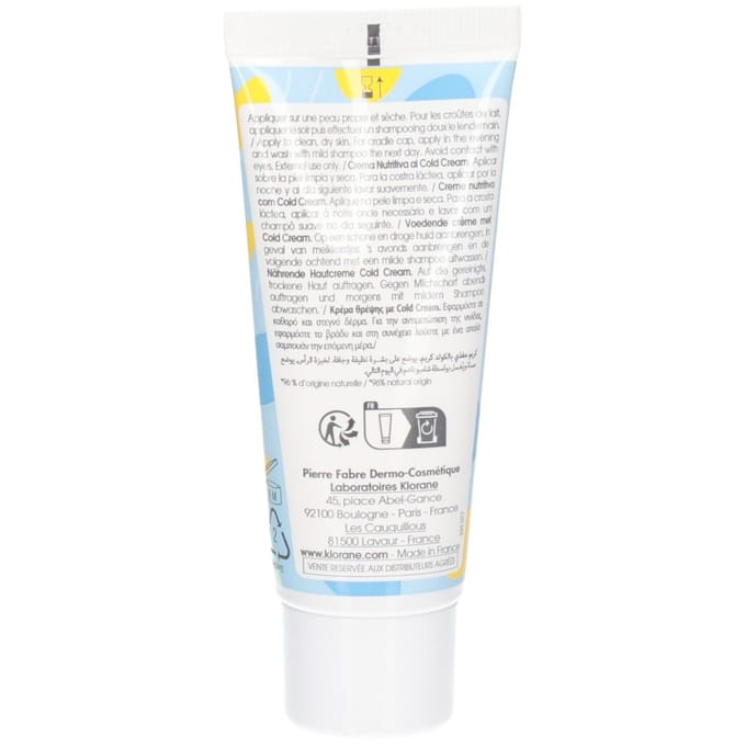 Klorane Bébé Crème Nutritive Ps Cold Cream 40