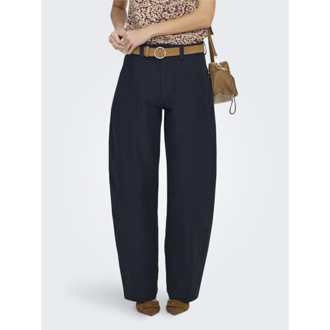 Only Onlclair mw barrel pant pnt noos navy