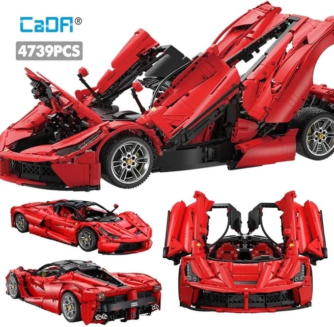 CaDA - C61505 - Viva Hypercar – 1:8 - Bouwset - 4739-delige - met V12 Motor & Functionele Versnellingsbak (MOC by This de Boer)
