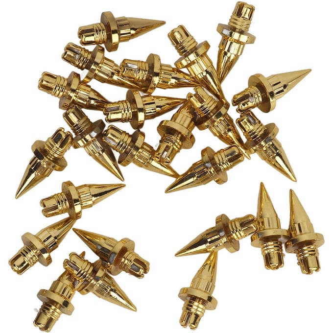25 stuks Wielvelg Klinkmoer Stijlvolle Look Eenvoudige Installatie Spiked Wielvelg Rand Klinkmoer voor Wielen goud