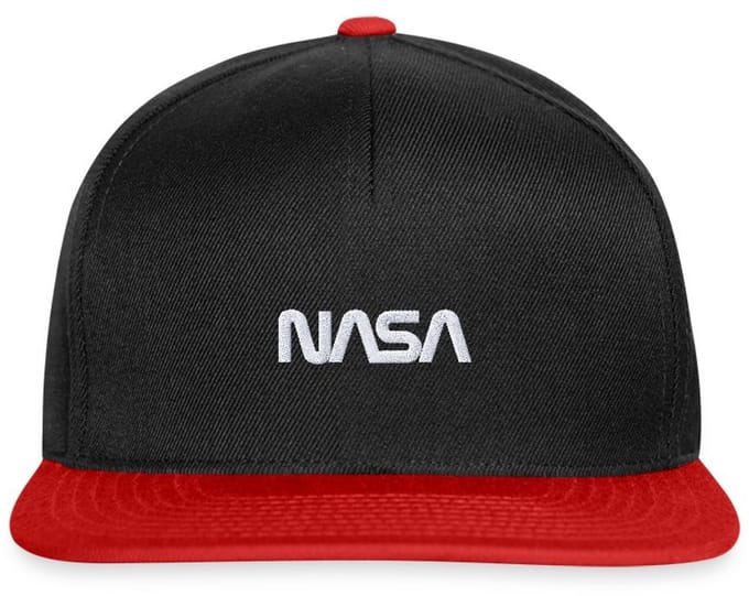 NASA Logo Klein Wit Borduurwerk Snapback cap
